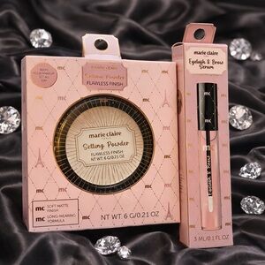 Marie Claire Setting Powder + Lash & Brow Serum Bundle